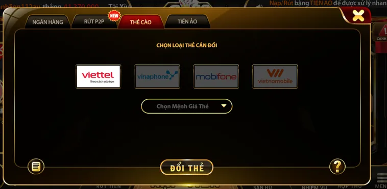 Rút tiền bằng thẻ cào phương thức tiện lợi nhanh chóng được ưu tiên lựa chọn tại go88.